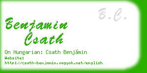 benjamin csath business card